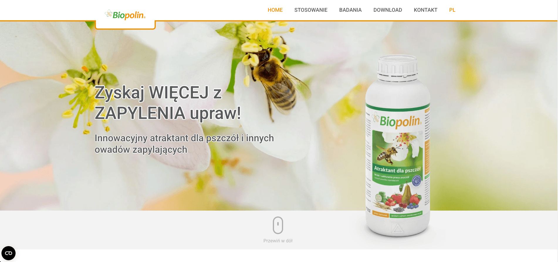 Zrzut strony internetowej biopolin.pl