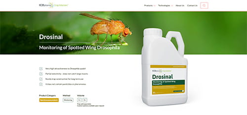 Drosinal - website screenshot