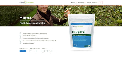 Miligard website - screenshot