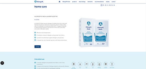 Allergoff website screenshot
