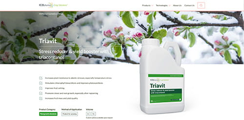Triavit - website screenshot
