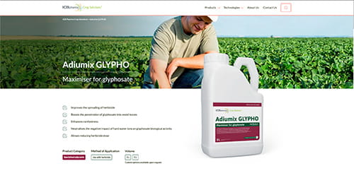 Adiumix Glypho - website screenshot