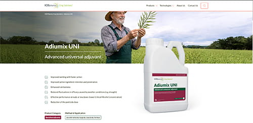 Adiumix UNI - website screenshot