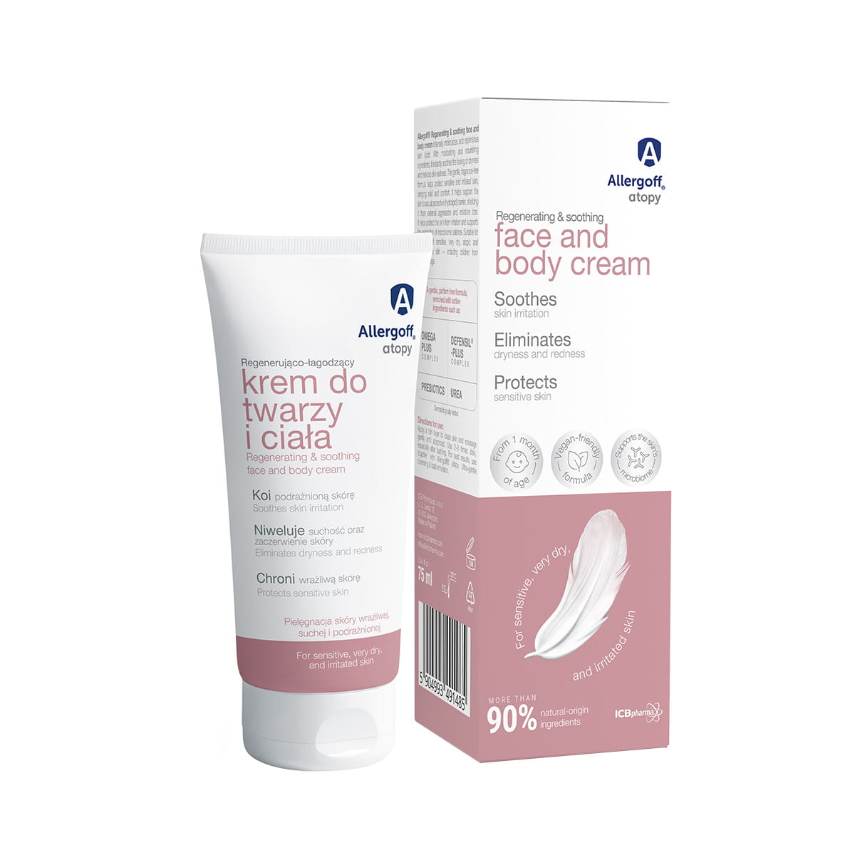 Allergoff atopy Regenerating & soothing face and body cream - visualization
