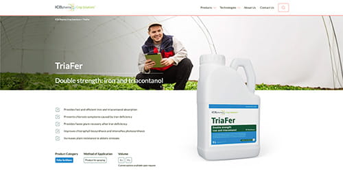 TriaFer - website screenshot