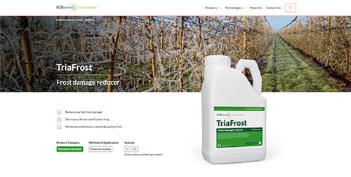 TriaFrost - website screenshot