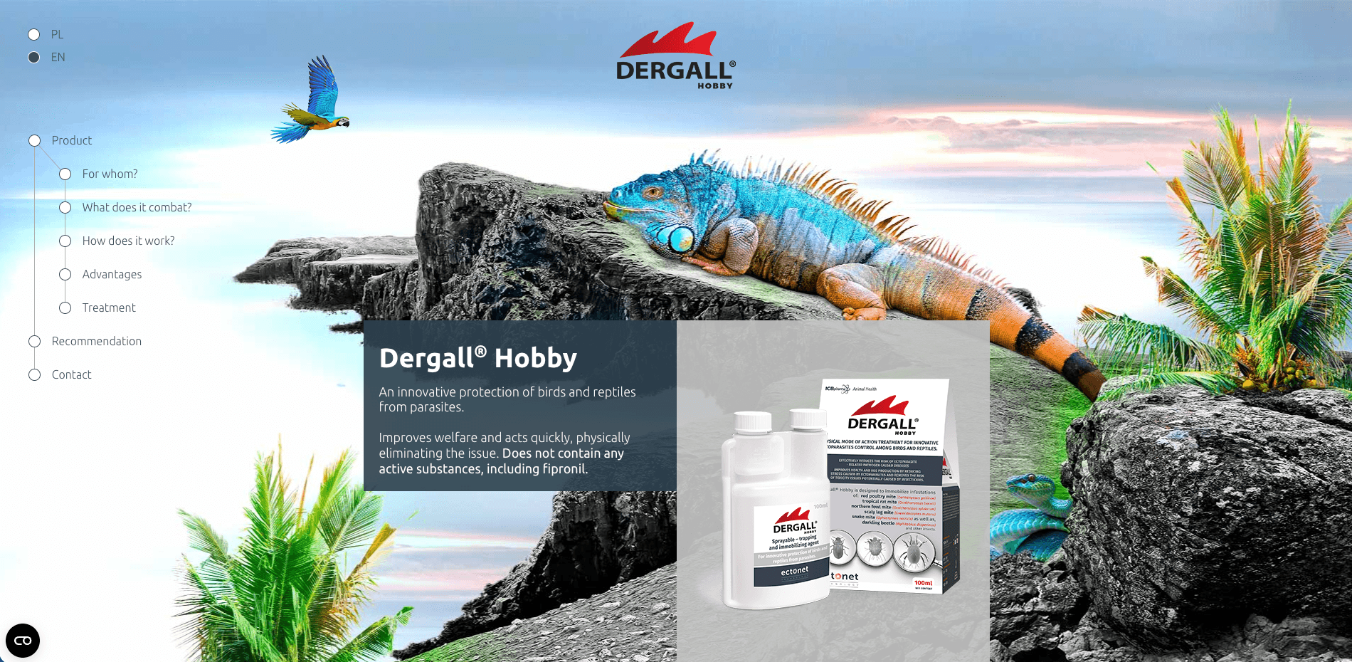 Screenshot of dergall-hobby.com website